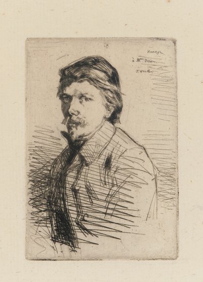 オーギュスト・デラトル、1858年 作： James Abbott McNeill Whistler