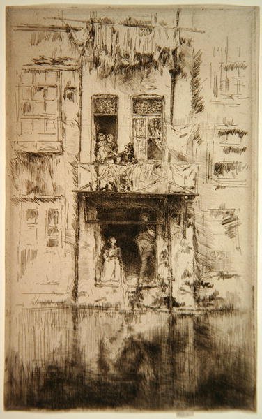 バルコニー、アムステルダム 作： James Abbott McNeill Whistler