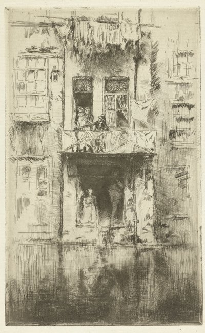 アムステルダムの家のバルコニー バルコニー、アムステルダム 作： James Abbott McNeill Whistler