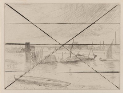 バタシー・ドーン・カドガン・ピア、1861年。 作： James Abbott McNeill Whistler