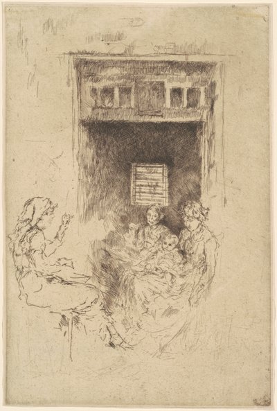 ビーズストリンガー、1880年。 作： James Abbott McNeill Whistler
