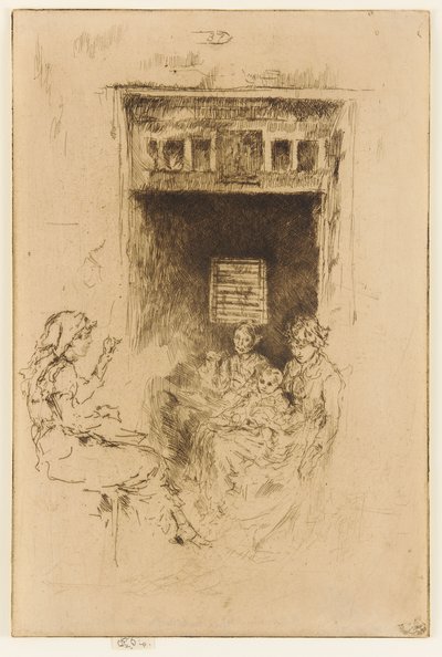 ビーズストリンガー、1879-1880。 作： James Abbott McNeill Whistler