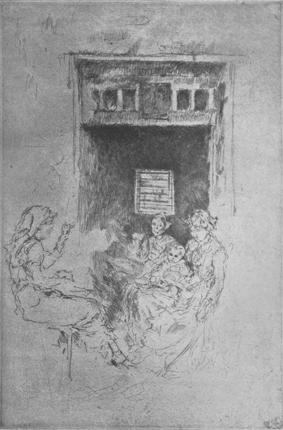 ビーズストリンガー、c1880、1904 作： James Abbott McNeill Whistler