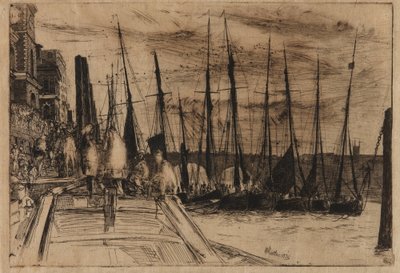 ビリングスゲート、1859年 作： James Abbott McNeill Whistler