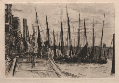 ビリングスゲート、1859年。 作： James Abbott McNeill Whistler