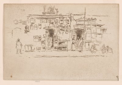 鳥かご、チェルシー、1886-88年頃（エッチング、インク、紙） 作： James Abbott McNeill Whistler