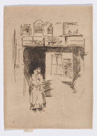 バード・ショップ-セブン・ダイヤル 1886-88年頃 （エッチング、インク、紙） 作： James Abbott McNeill Whistler