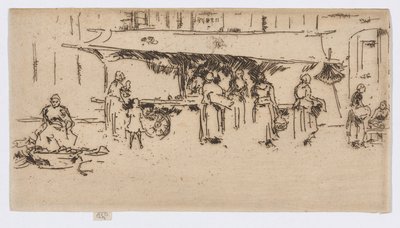 ブース、マーケットプレイス、ロッシュ 作： James Abbott McNeill Whistler