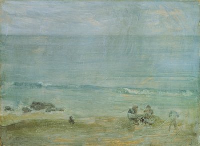 By the Shore, St.Ives (油彩・ボード) 作： James Abbott McNeill Whistler