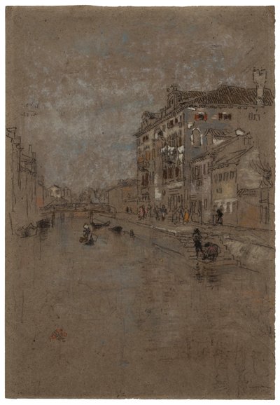 ベニスの運河 タバコ倉庫 1879年～1880年 作： James Abbott McNeill Whistler