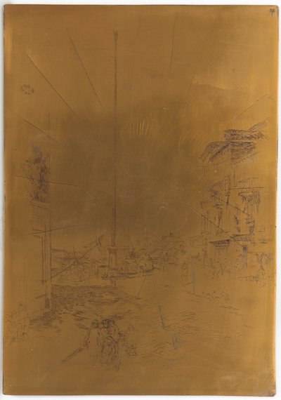 1879-1880年、リトル・マストのキャンセルされた印刷版。 作： James Abbott McNeill Whistler
