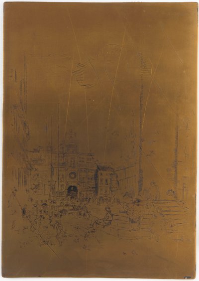 ピアツェッタのキャンセルされた版画、1879-1880年。 作： James Abbott McNeill Whistler