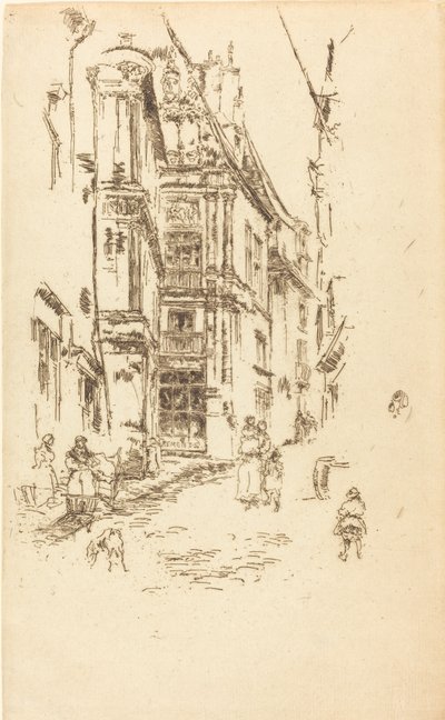 1888年、ロッシュの首相官邸。 作： James Abbott McNeill Whistler