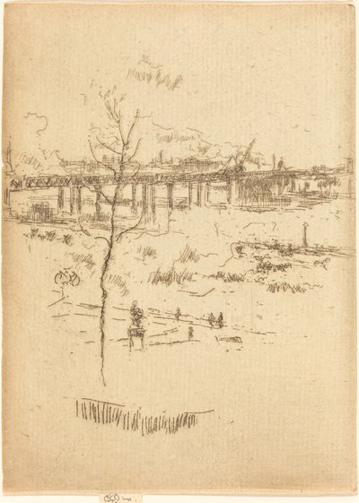 チャリング・クロス鉄道橋、1887年頃。 作： James Abbott McNeill Whistler