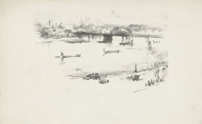 チャリング クロス鉄道橋 作： James Abbott McNeill Whistler