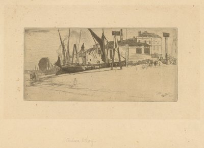チェルシー・ワーフ、1863年 作： James Abbott McNeill Whistler