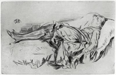 ソファの上の子供、19世紀1904。 作： James Abbott McNeill Whistler