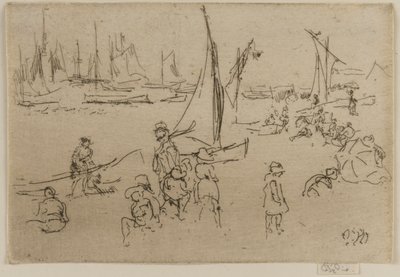 子供たち、ポーツマス、1887年。 作： James Abbott McNeill Whistler