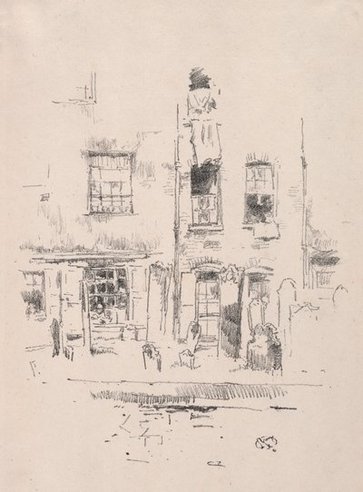 チャーチヤード、1887年。 作： James Abbott McNeill Whistler