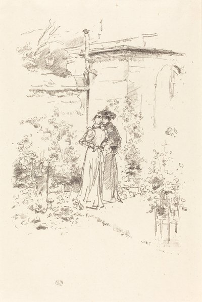 庭での自信、1894年。 作： James Abbott McNeill Whistler