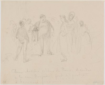 1858年、パリの二人の有名な芸術家。 作： James Abbott McNeill Whistler