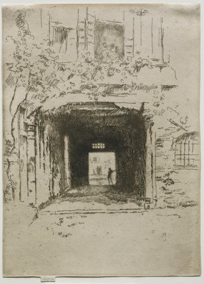 戸口とつる、1886年。 作： James Abbott McNeill Whistler