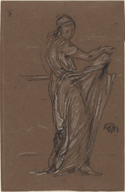 ドレープをまとった女性像、1870～1873年。 作： James Abbott McNeill Whistler