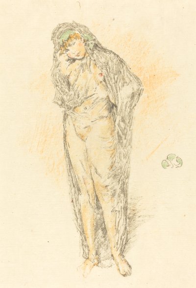 ドレープのある人物、立ち姿、1891年 作： James Abbott McNeill Whistler