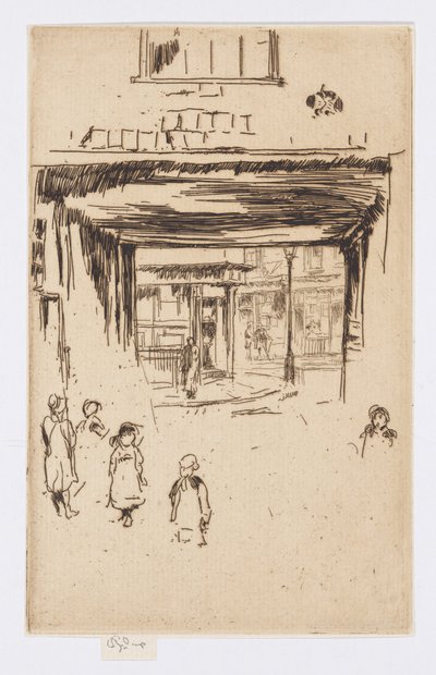 ドゥルリー・レーン 1880-81年頃 （エッチング、紙にインク） 作： James Abbott McNeill Whistler