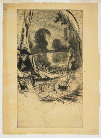 野営 作： James Abbott McNeill Whistler