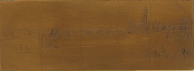 エッチングプレート。オールド・ウェストミンスター・ブリッジ、1859年 作： James Abbott McNeill Whistler