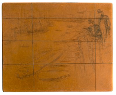 エッチング プレート: リトル プール、1861 年。 作： James Abbott McNeill Whistler
