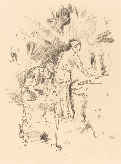 父と息子、1895年。 作： James Abbott McNeill Whistler