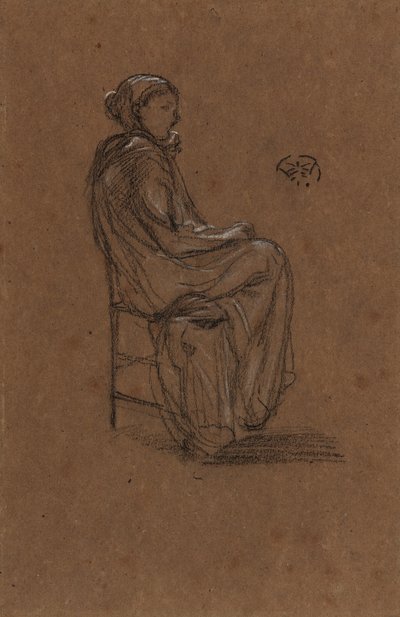 女性像、着席、1870-1873。 作： James Abbott McNeill Whistler