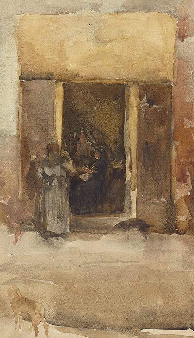 出入り口の人物、1897年〜99年 作： James Abbott McNeill Whistler