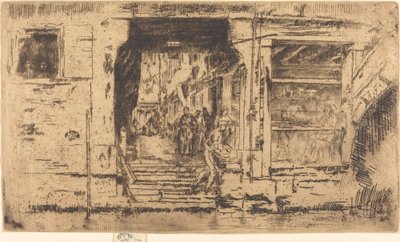 魚屋、ヴェネツィア、1880年。 作： James Abbott McNeill Whistler