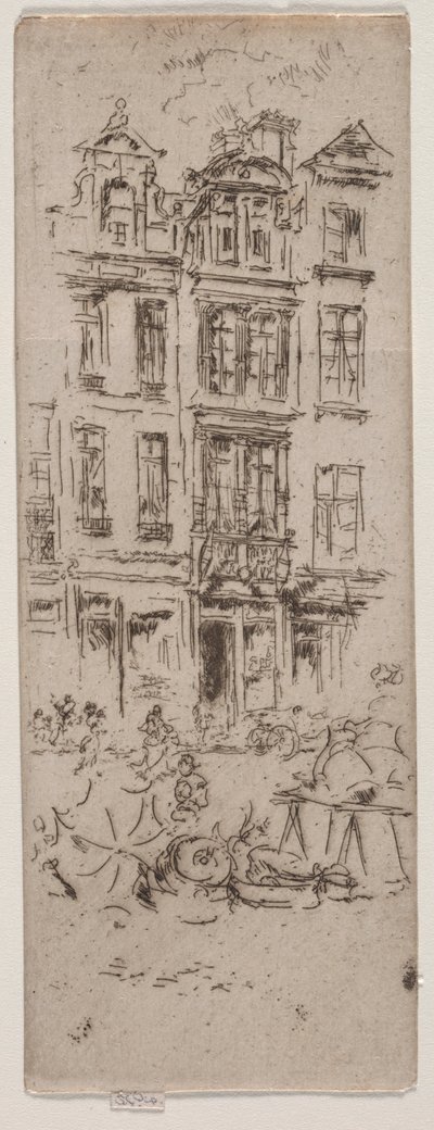 フラワーマーケット、ブリュッセル。 作： James Abbott McNeill Whistler