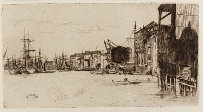 自由貿易埠頭、1877 年。 作： James Abbott McNeill Whistler