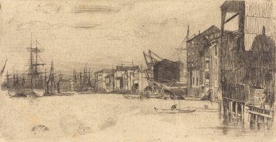 自由貿易埠頭、1877 年。 作： James Abbott McNeill Whistler