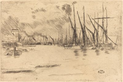 ニシンのピクルスの階段から、c。 1878年。 作： James Abbott McNeill Whistler