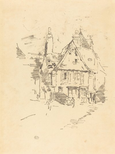 切妻屋根、1893 年。 作： James Abbott McNeill Whistler