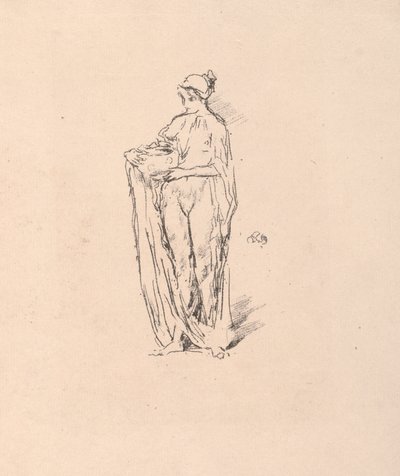 ボウルを持つ少女、1895年。 作： James Abbott McNeill Whistler