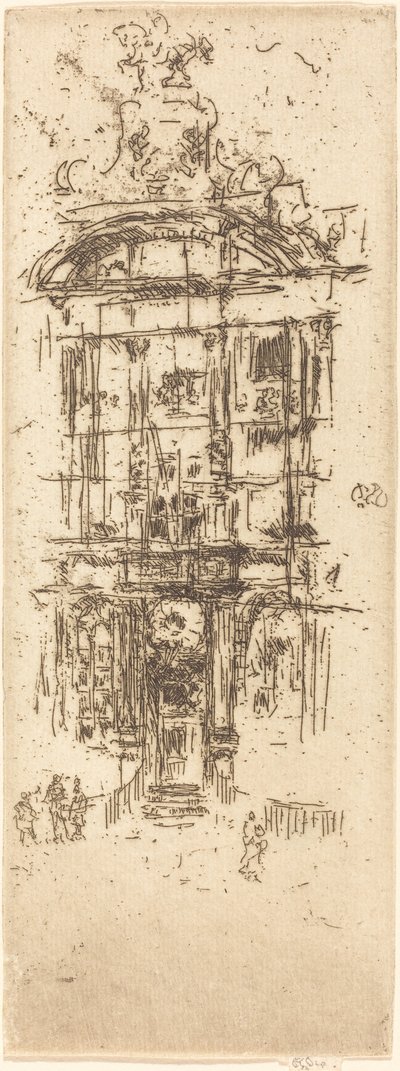 ゴールドハウス、ブリュッセル、1887年。 作： James Abbott McNeill Whistler