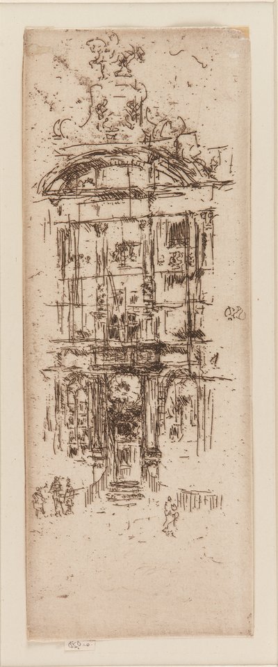 ゴールドハウス、ブリュッセル、1887年。 作： James Abbott McNeill Whistler