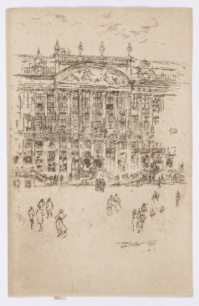 ブリュッセル、グランプラス 作： James Abbott McNeill Whistler