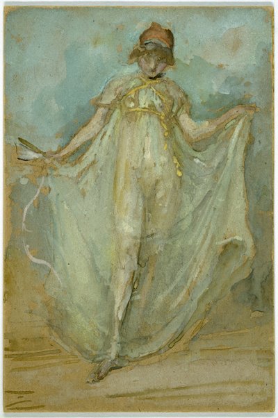 緑と青：ダンサー、1893年 作： James Abbott McNeill Whistler