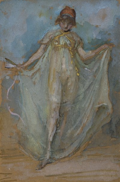 グリーンとゴールド、ダンサー、 作： James Abbott McNeill Whistler