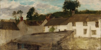 緑と銀。The Devonshire Cottages, 1883 or 1884. 作： James Abbott McNeill Whistler