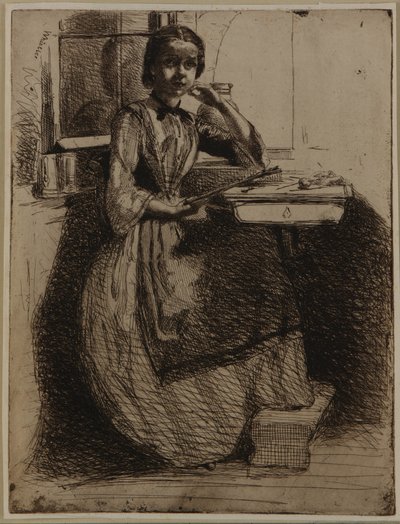 1858年、ハイデルベルグでのグレッチェン。 作： James Abbott McNeill Whistler