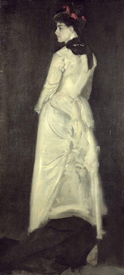 肌の色と黒の調和：ミスルイーズジョプリンの肖像（1843-1933） 作： James Abbott McNeill Whistler